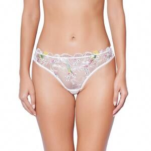 NEW HUIT winter romance panty in floral white